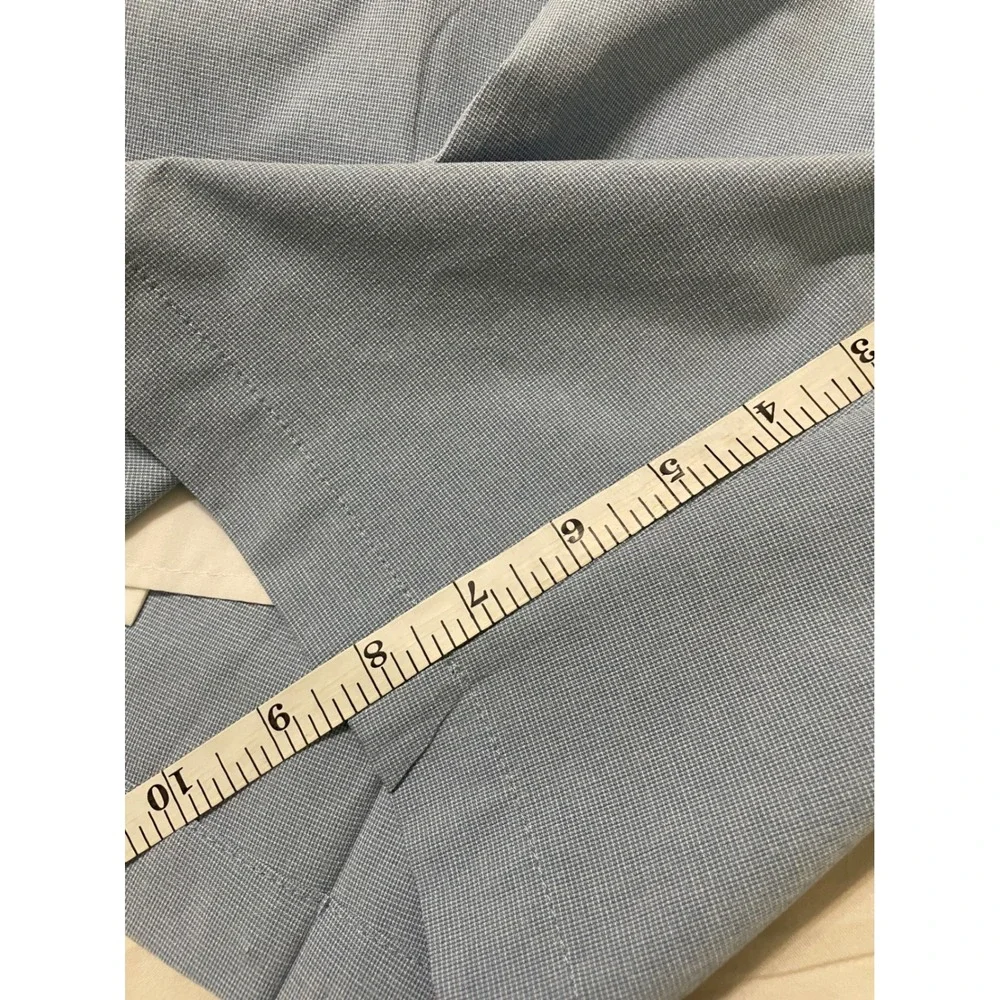 Roundtree & Yorke Shorts Men36 Blue Performance Golf Flat Front Stretch 9 Inseam